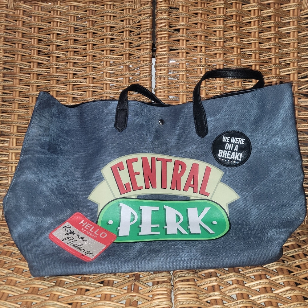 FRIENDS CENTRAL PERK BLUE 19" X 13" TOTE BAG Bioworld